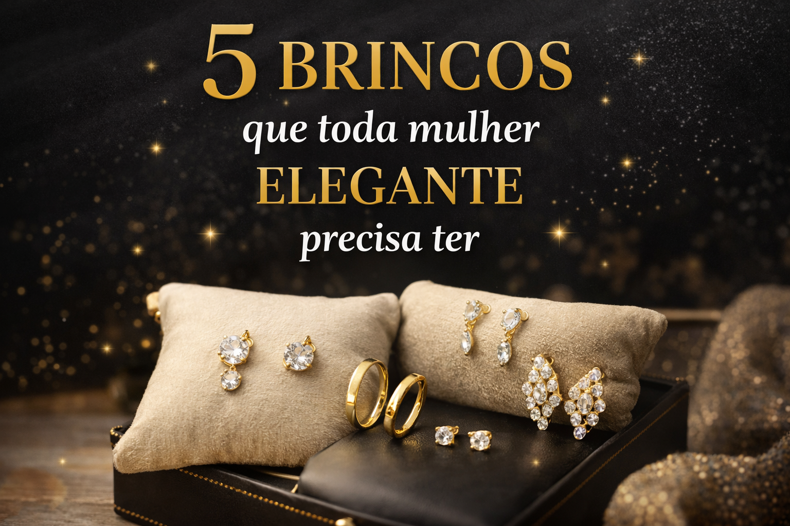 Os brincos são peças essenciais para compor um visual elegante e versátil. Alguns modelos são indispensáveis no porta-joias de toda mulher, como o clássico ponto de luz, as atemporais argolas, os brincos delicados para o dia a dia, os modelos statement para ocasiões especiais e aqueles com significado, que expressam personalidade. Mais do que estilo, escolher semijoias de qualidade — hipoalergênicas e banhadas a ouro 18k — garante durabilidade, conforto e sofisticação. Investir nos brincos certos é transformar qualquer look com praticidade e elegância.
